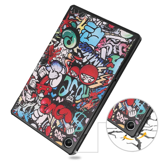Puzdro pre Lenovo Tab M10 Plus 10.6 Gen 3 TB-125F TB-128F, Smartcase, graffiti