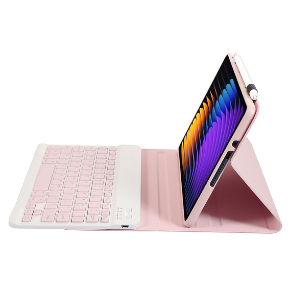 Puzdro s bluetooth klávesnicou pre Xiaomi Pad 7 / 7 Pro, ružové