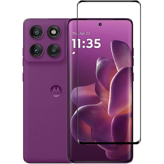 3D tvrdené sklo pre Motorola Edge 60 Pro, čierny rám