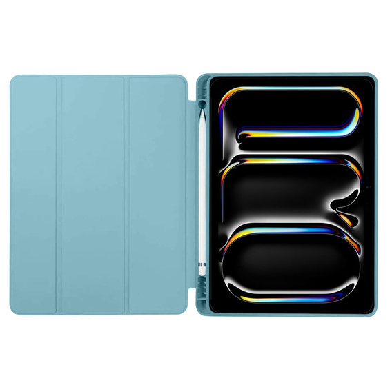 Puzdro pre iPad Pro 11 2024, Smartcase s priestorom pre stylus, modré