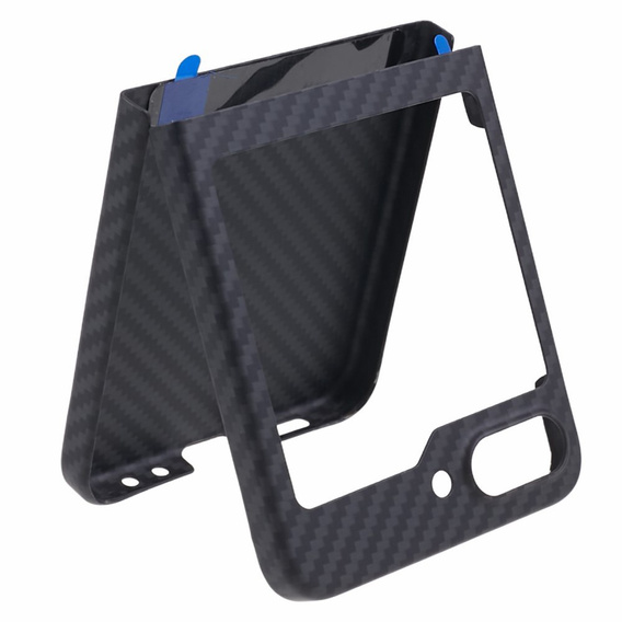 Puzdro pre Samsung Galaxy Z Flip5 5G, Aramid Fiber Cover, čierne