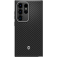 Puzdro Spigen Enzo Aramid čierne pre Samsung Galaxy S24 Ultra