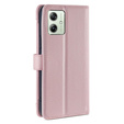 Klapkové puzdro pre Motorola Moto G54 5G, Wallet Zipper Pocket, ružové