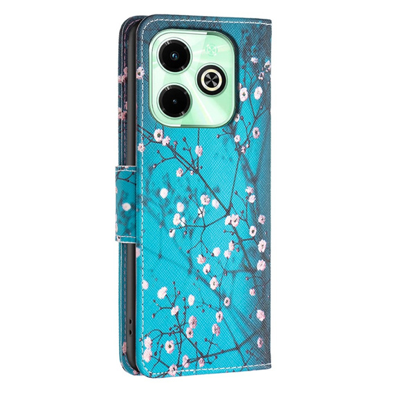 Klapkové puzdro pre Infinix Hot 40i, Wallet, Sakura modré