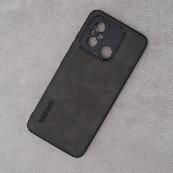 Obal na mobil pre Xiaomi Redmi 12C, ERBORD Business, s držiakom do auta, sivé