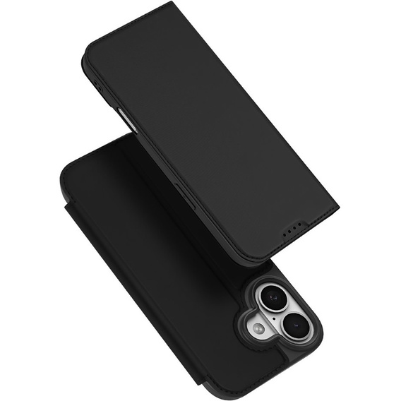 Puzdro Dux Ducis pre iPhone 17, Skin Pro, s chlopňou, s otvorom na kartu, čierne