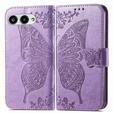 Klapkové puzdro pre T Phone 3 5G, Butterfly, fialové