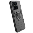 Obal na mobil pre Xiaomi Redmi 10C, Kickstand Ring, čierne