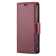 Puzdro pre Motorola Edge 50 Pro, ERBORD Glossy Litchi, flipová peňaženka, červené