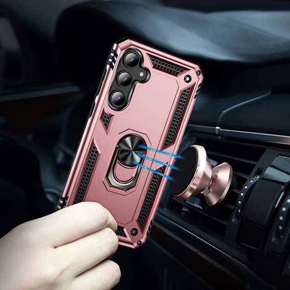 Pancierované obal na mobil pre Samsung Galaxy A55 5G, Nox Case Ring, ružové rose gold