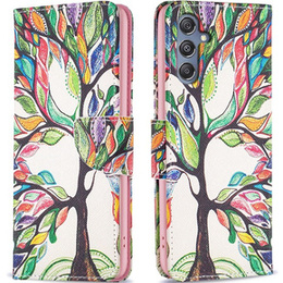 Klapkové puzdro pre Samsung Galaxy M34, Wallet, tree of life, biele