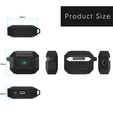 Obrnené puzdro na slúchadlá s karabínou pre Apple AirPods Pro 3