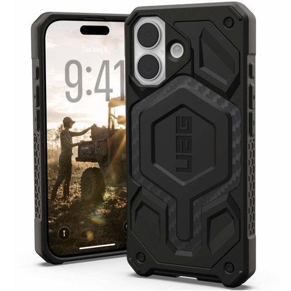 Urban Armor Gear Obal na mobil pre iPhone 15 Plus, Monarch Pro Kevlar MagSafe, čierne