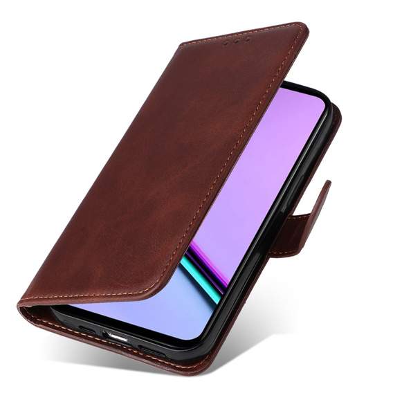 Klapkové puzdro pre Realme C67, Leather Wallet, hnedé