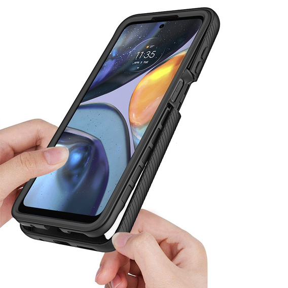 Puzdro pre Motorola Moto G22, Shockproof, s fóliou, modré