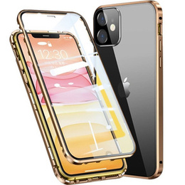 Puzdro pre iPhone 11, Magnetic Dual Glass, zlaté