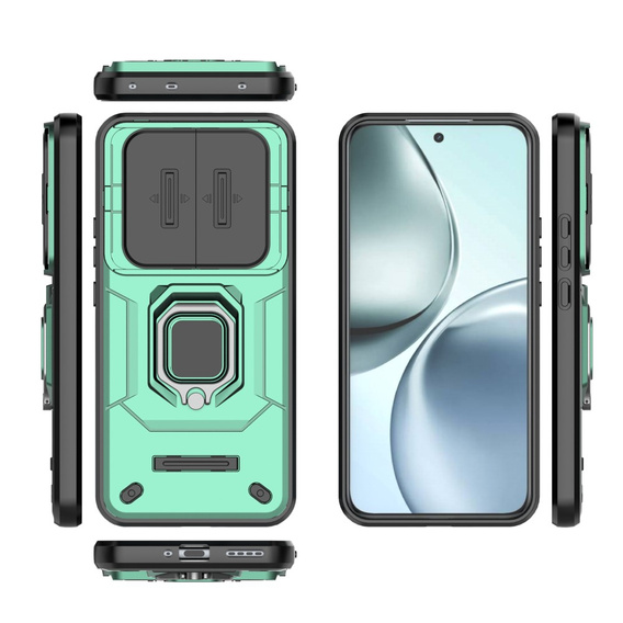 Obal na mobil pre Realme 14 Pro+ 5G, CamShield Slide, zelený