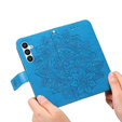 Klapkové puzdro pre Samsung Galaxy A54 5G, Mandala Flower, modré