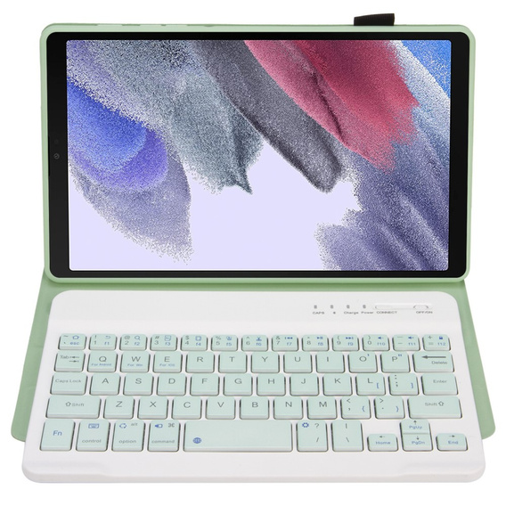 Puzdro + klávesnica Samsung Galaxy Tab A7 Lite 8.7 T220 / 225, svetlozelené