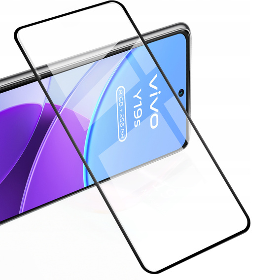 3D tvrdené sklo pre Vivo Y19s, čierny rám