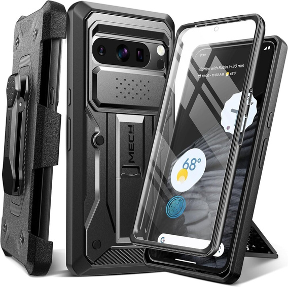 Puzdro pre Google Pixel 8 Pro, Tongate MECH Series Clip, čierne