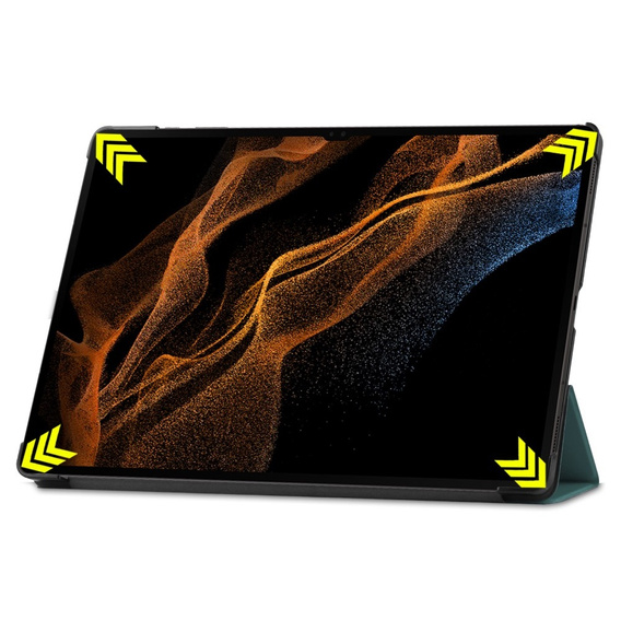 Puzdro pre Samsung Galaxy Tab S9 Ultra, Smartcase, zelený