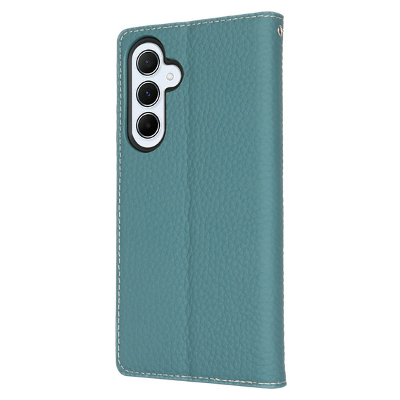 Klapkové puzdro pre Samsung Galaxy S25, Litchi Skin Grain, modré