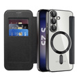Klapkové puzdro pre Samsung Galaxy S25+ Plus, RFID Wallet MagSafe CamShield, čierne