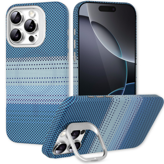 Puzdro pre iPhone 16 Pro Max, Frame Kickstand, pre MagSafe, Moon Blue