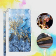 Klapkové puzdro pre Oppo A17, Wallet, Marble modré