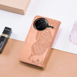 Klapkové puzdro pre Xiaomi Poco F7 Pro, Butterfly, ružové rose gold