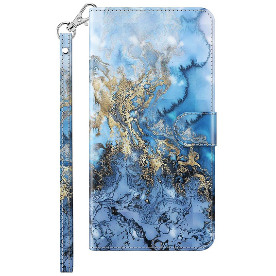 Klapkové puzdro pre Samsung Galaxy A14 4G/5G, Wallet Marble, modré