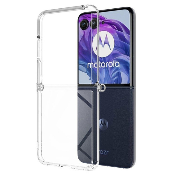 Obal na mobil pre Motorola Razr 50 Ultra, Fusion Hybrid, priehľadné