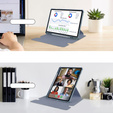 Puzdro s klávesnicou pre Samsung Galaxy Tab S9 FE+ Plus, Rotary 360° Leather, fialové