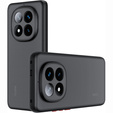 Silikónové puzdro pre Xiaomi Redmi Note 14 Pro 5G /  Poco X7 5G, s ochranou fotoaparátu, transparentné / čierne + tvrdené sklo 9H