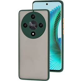 Silikónové puzdro pre Honor Magic 6 Lite 5G, s ochranou fotoaparátu, transparentné / zelené