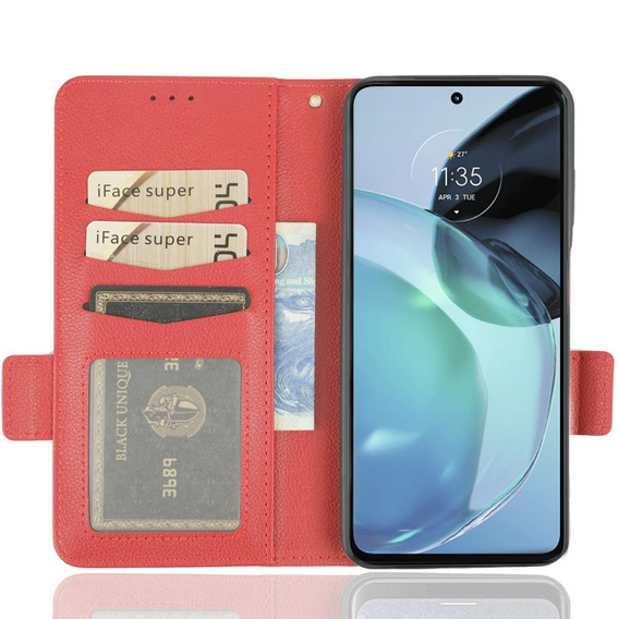 Klapkové puzdro pre Motorola Moto G72, Wallet Thin Magnet, červené