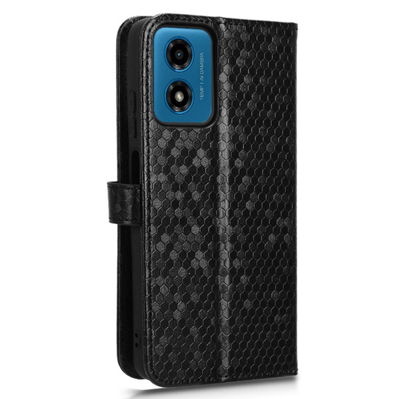 Flipové puzdro pre Motorola Moto G24 / G24 Power / G04, Wallet Rhombus, čierne