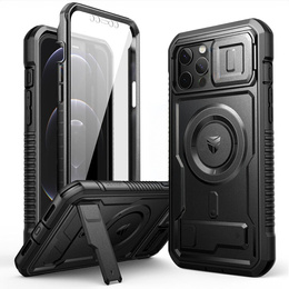 Pancierované puzdro pre iPhone 12 Pro Max, Dexnor CamProtect MagSafe, čierne