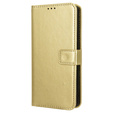 Klapkové puzdro pre T Phone 2 Pro 5G, Crazy Horse Wallet, zlaté