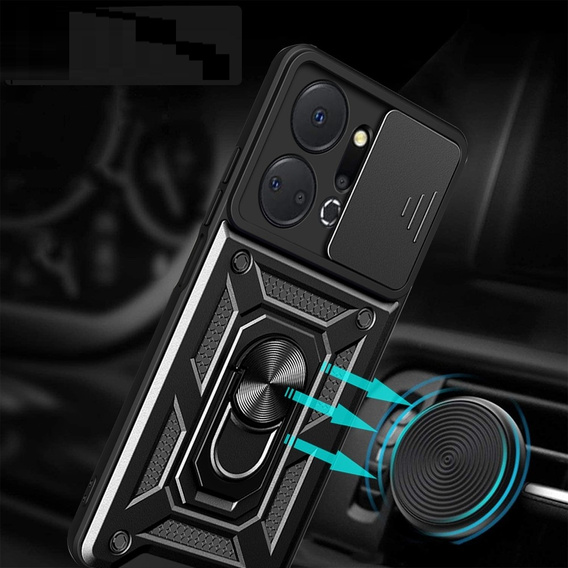 Obal na mobil pre Honor X7a 5G, CamShield Slide, čierne