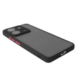 Silikónové puzdro pre Xiaomi Redmi Note 13 Pro 5G, s ochranou fotoaparátu, transparentné / čierne + tvrdené sklo 9H