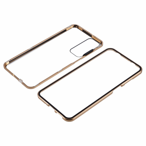 Puzdro pre Samsung Galaxy A16, Magnetic Dual Glass, zlaté