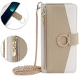 Flipové puzdro pre iPhone 7 / 8 / SE (2020) / SE (2022), Wallet Zipper Pocket, so zrkadlom, biele