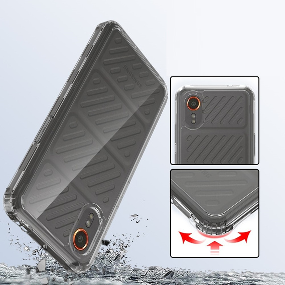 Obal na mobil pre Samsung Galaxy Xcover 7, Fusion Hybrid, priehľadné