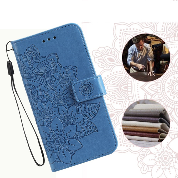 Klapkové puzdro pre Xiaomi Redmi 13C / Poco C65, Mandala Flower, modré