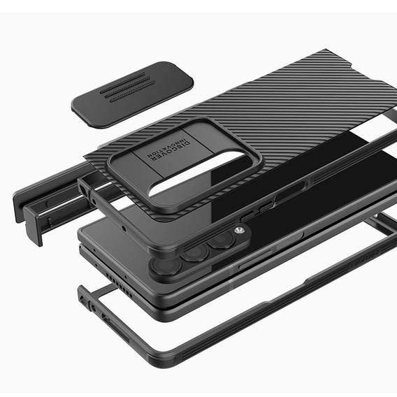 Puzdro pre Samsung Galaxy Z Fold4 5G, pancierované Nillkin, CamShield Pro, čierne