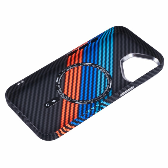 Puzdro pre iPhone 16 Plus, Carbon Fiber MagSafe, tmavomodré