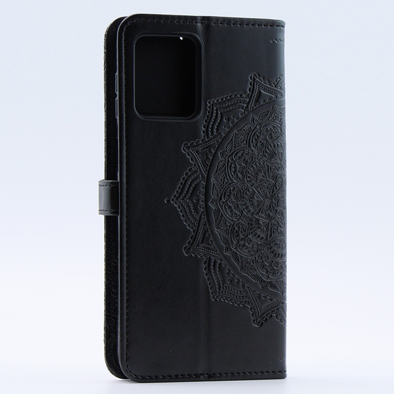 Klapkové puzdro pre Motorola Moto G54 5G, Mandala, čierne