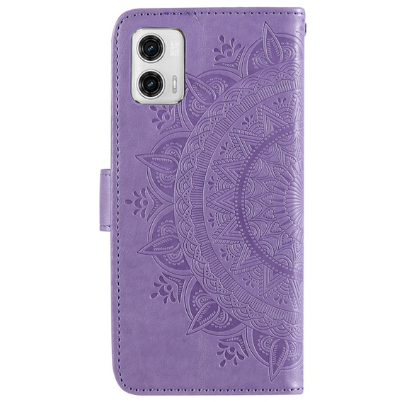 Klapkové puzdro pre Motorola Moto G73 5G, Mandala Flower, fialové